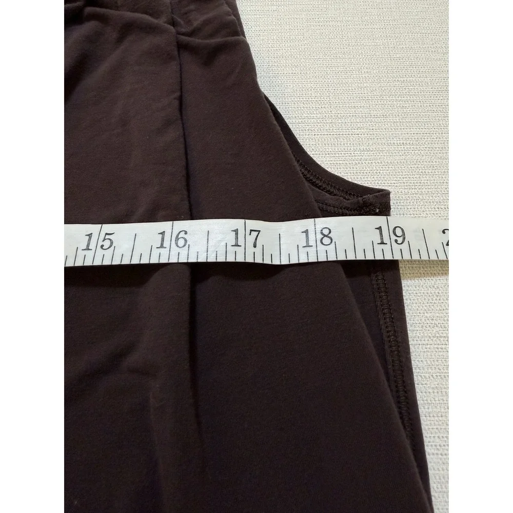 Lululemon Modal Pleated Shoulder Tank Top Women's Size 4 Brown Oversized
